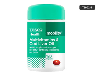 Tesco Health Multivitamins & Cod Liver Oil 120 Capsules