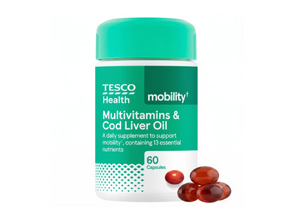 Tesco Health Multivitamins & Cod Liver Oil 120 Capsules
