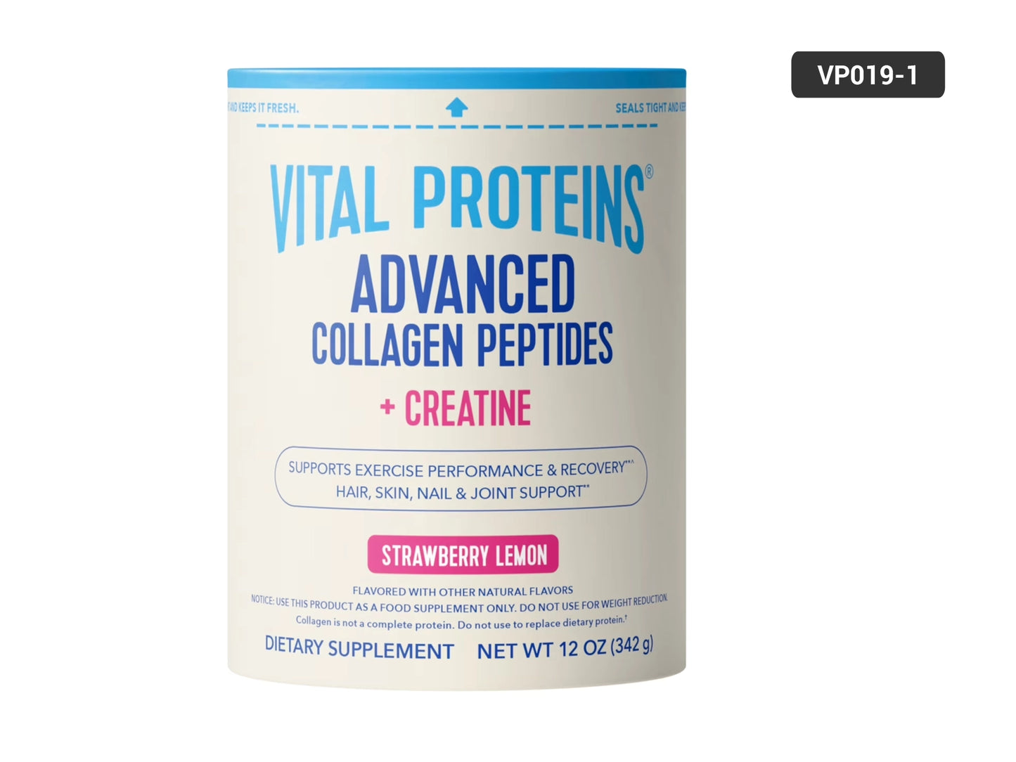 Vital Proteins Advanced Collagen Peptides + Creatine Strawberry Lemon 342g (12oz)