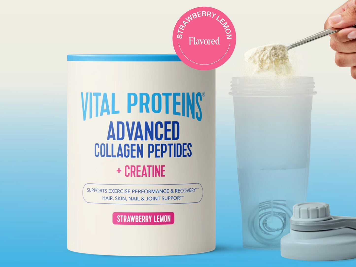 Vital Proteins Advanced Collagen Peptides + Creatine Strawberry Lemon 342g (12oz)