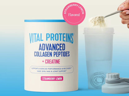 Vital Proteins Advanced Collagen Peptides + Creatine Strawberry Lemon 342g (12oz)