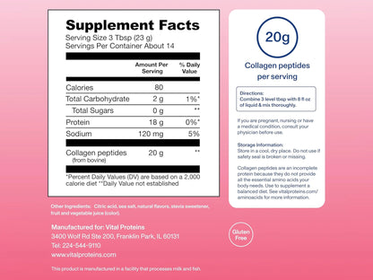 Vital Proteins Collagen Peptides Powder Strawberry Lemonade 322g in Sri Lanka