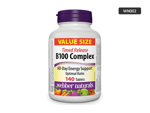 Webber Naturals B100 Complex All Day Energy Support 140 Tablets