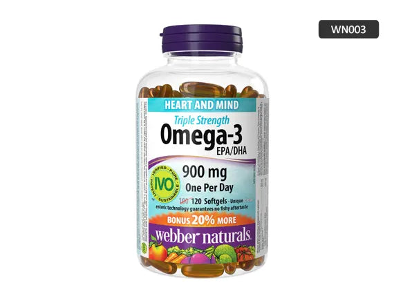 Webber Naturals Triple Strength Omega-3 900 mg 120 Softgels