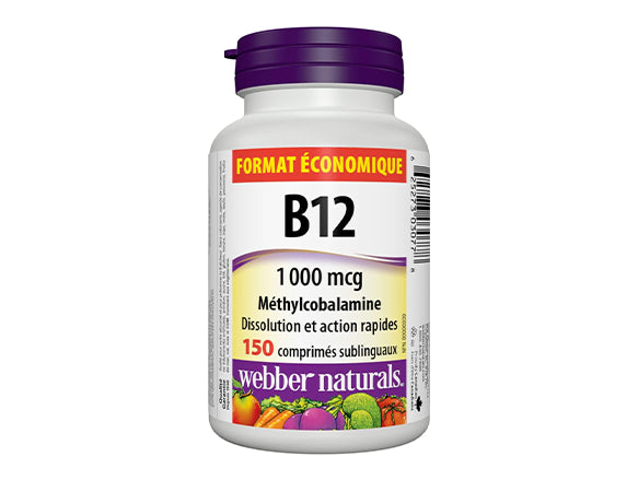 Webber Naturals B12 1000 mcg Methylcobalamin 150 Sublingual Tablet in Sri Lanka