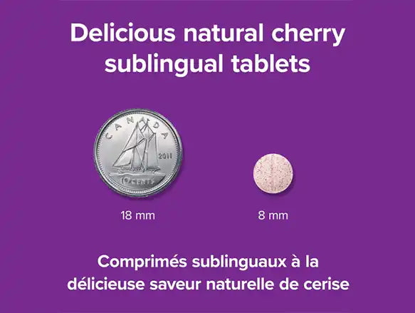 Webber Naturals Vitamin B12 2500 mcg Natural Cherry Flavor 60 Tablets