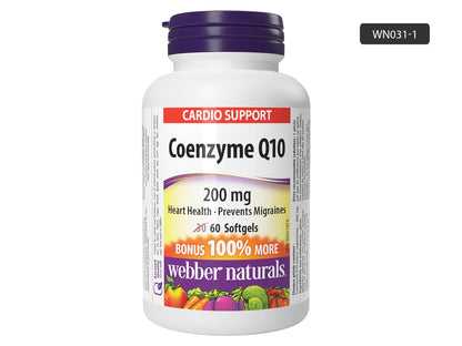 Webber Naturals Coenzyme Q10 200mg 60 Softgels