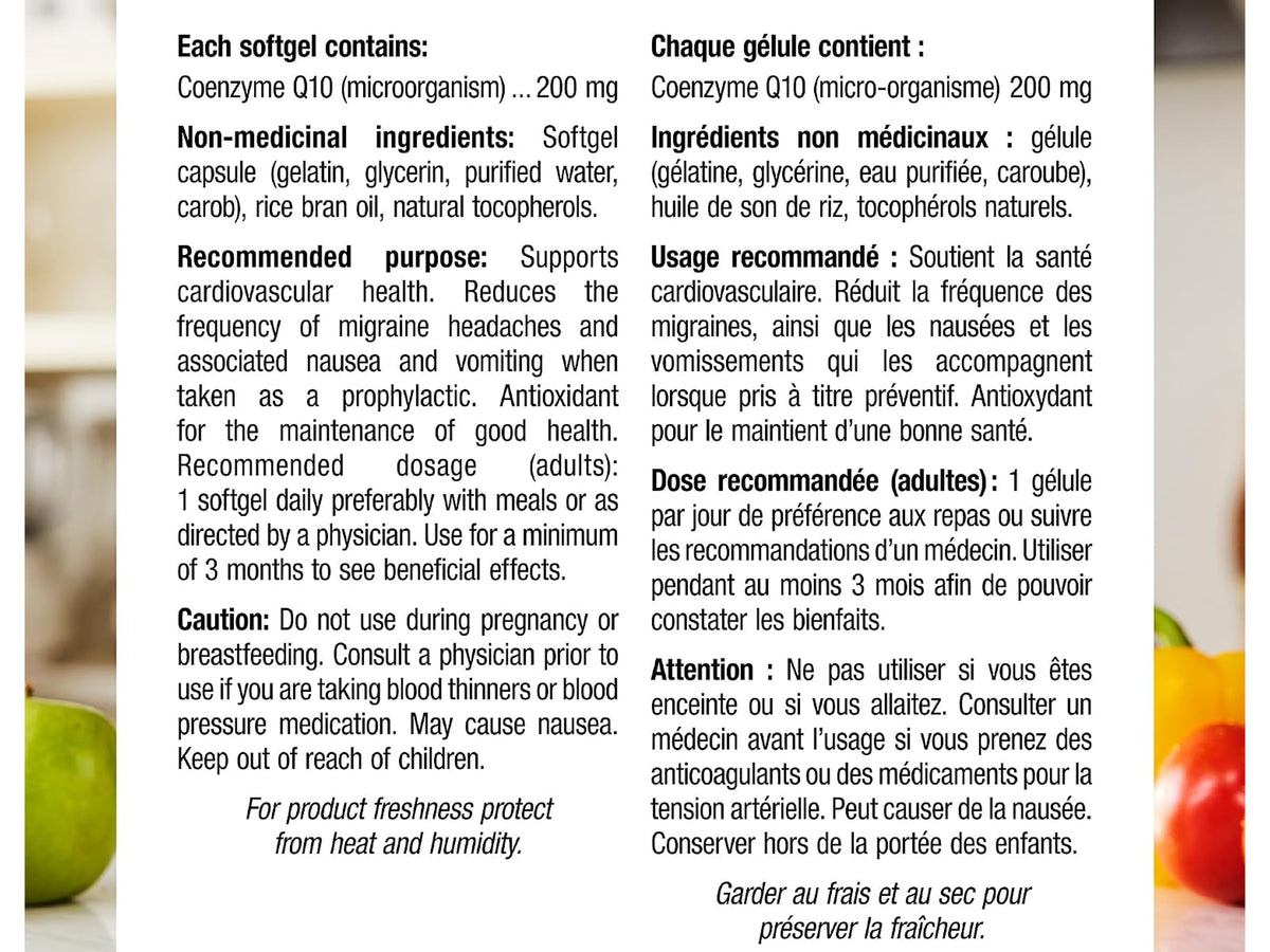Webber Naturals Coenzyme Q10 200mg 60 Softgels