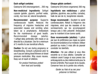 Webber Naturals Coenzyme Q10 200mg 60 Softgels