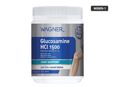 Wagner Glucosamine HCL 1500 400 Tablets - Supports joint health, and flexibility.