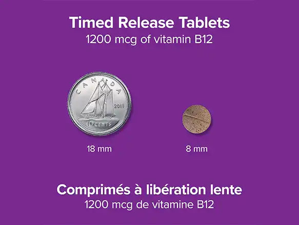 Webber Naturals Vitamin B12, Timed Release, 1200 mcg 80 Tablets in Sri Lanka
