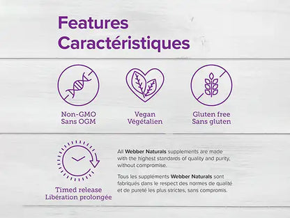 Webber Naturals Vitamin B12, Timed Release, 1200 mcg 80 Tablets in Sri Lanka