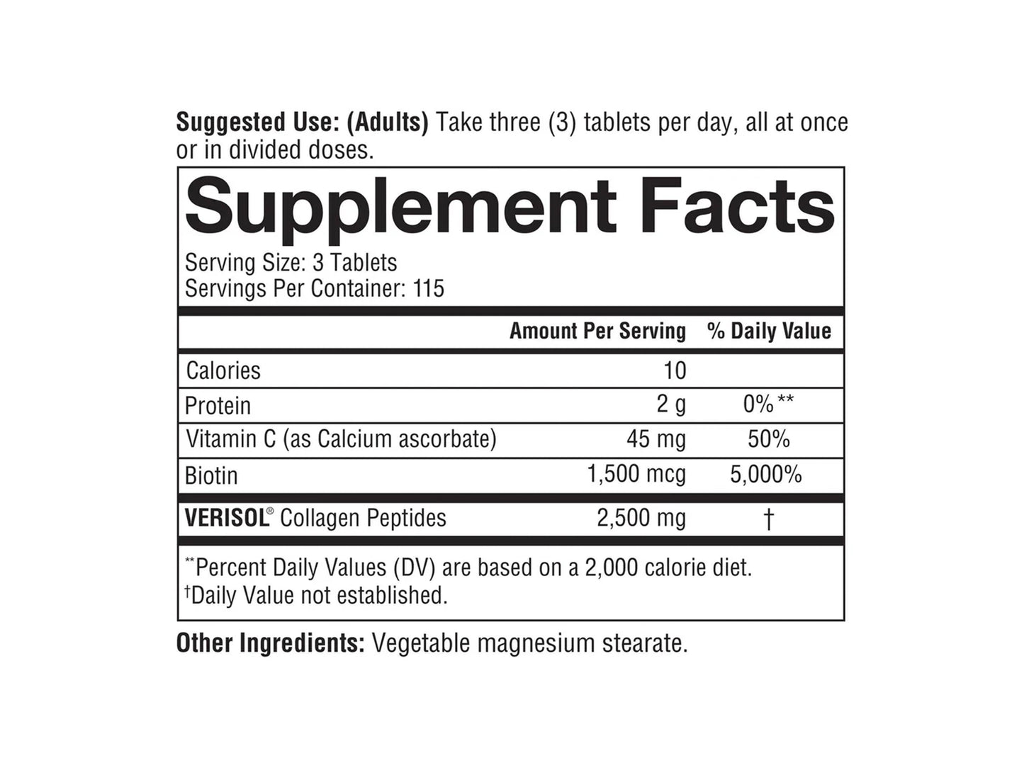 Youtheory Verisol Collagen with Biotin & Vitamin C 345 Tablets