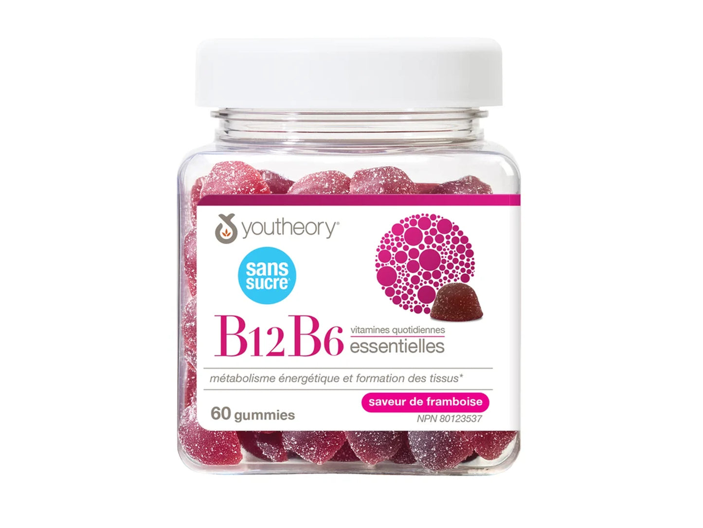 Youtheory Vitamin B12 B6 Gummies 60 Gummies in Sri Lanka at SupplementVault.lk