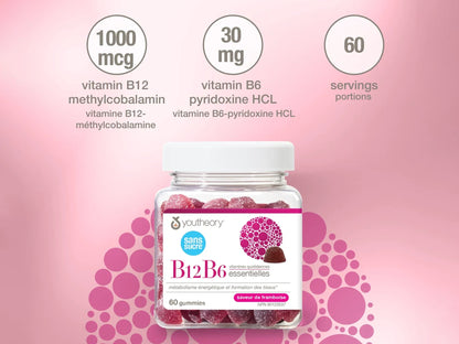 Youtheory Vitamin B12 B6 Gummies 60 Gummies in Sri Lanka at SupplementVault.lk